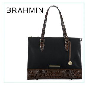 Brahmin Croc Embossed Anywhere Tote
